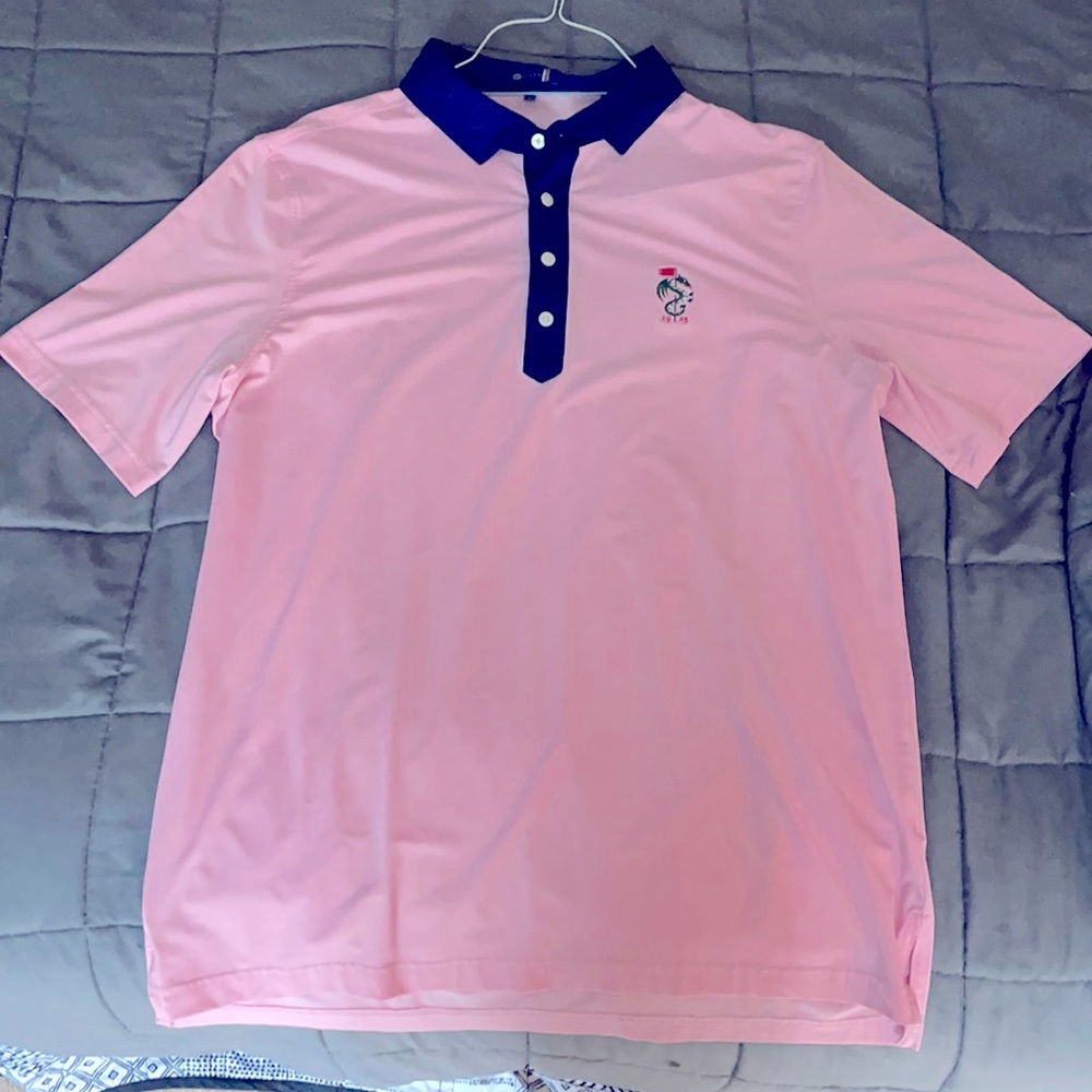 Stitch Pink Polo Size L